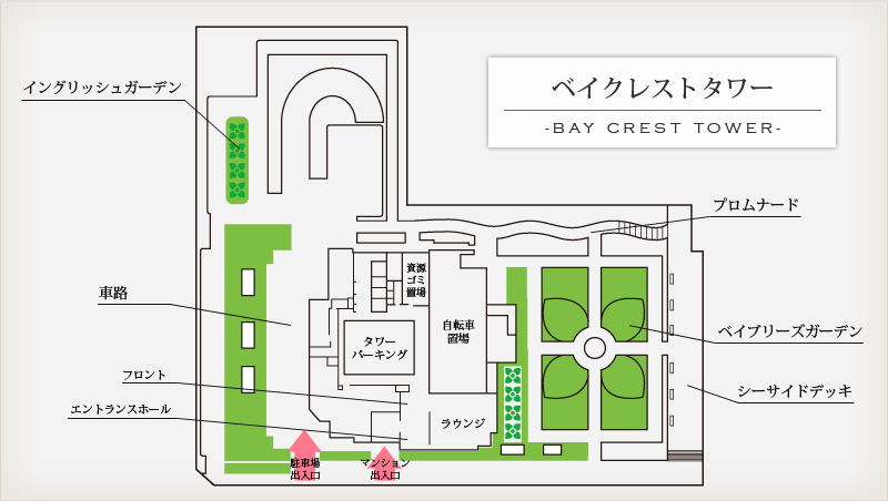 ベイクレストタワー内 地図