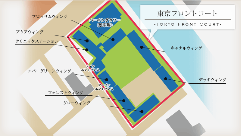 東京フロントコート内 地図